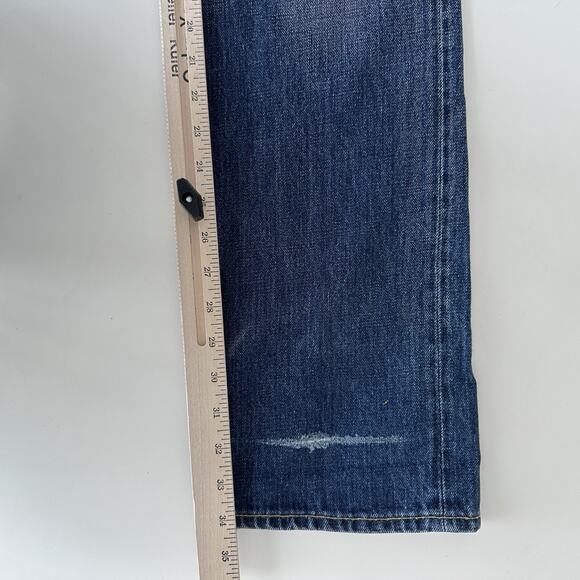RRL Ralph Lauren Jeans Men 32x32 Selvedge Denim Low Straight USA Made Fade Whisk - Picture 14 of 16